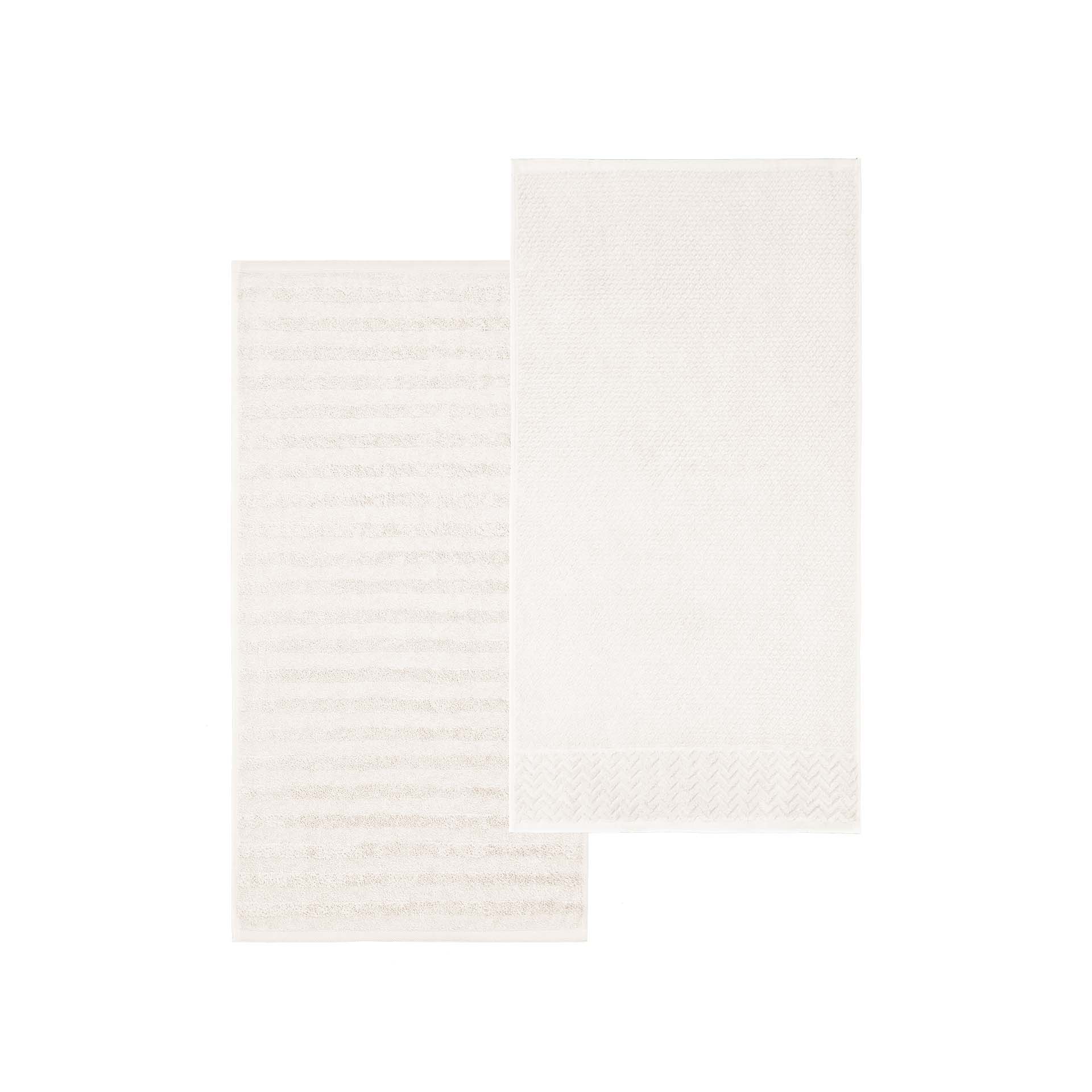 Frottéwäsche Set 2 Handtücher 50x90 cm Ranura und Spectre