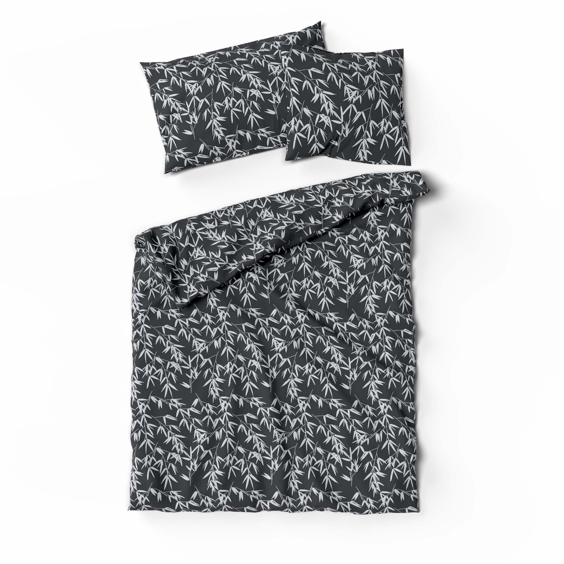Lotus linge de lit satin Bamboo noir