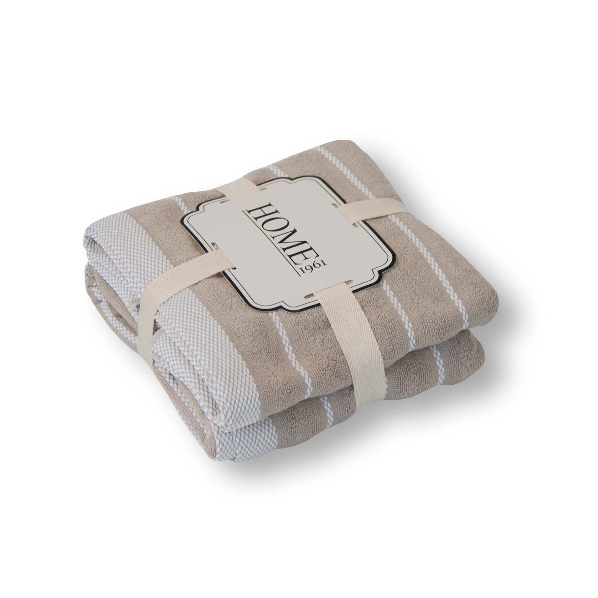 Terry towel set of 2 – hand towel and bath towel – Hayden