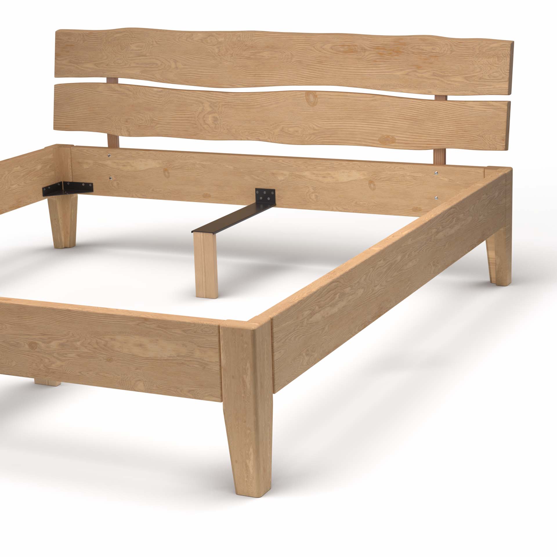 Madeera Fuerte Canto bed in wild oak, oiled and sandblasted