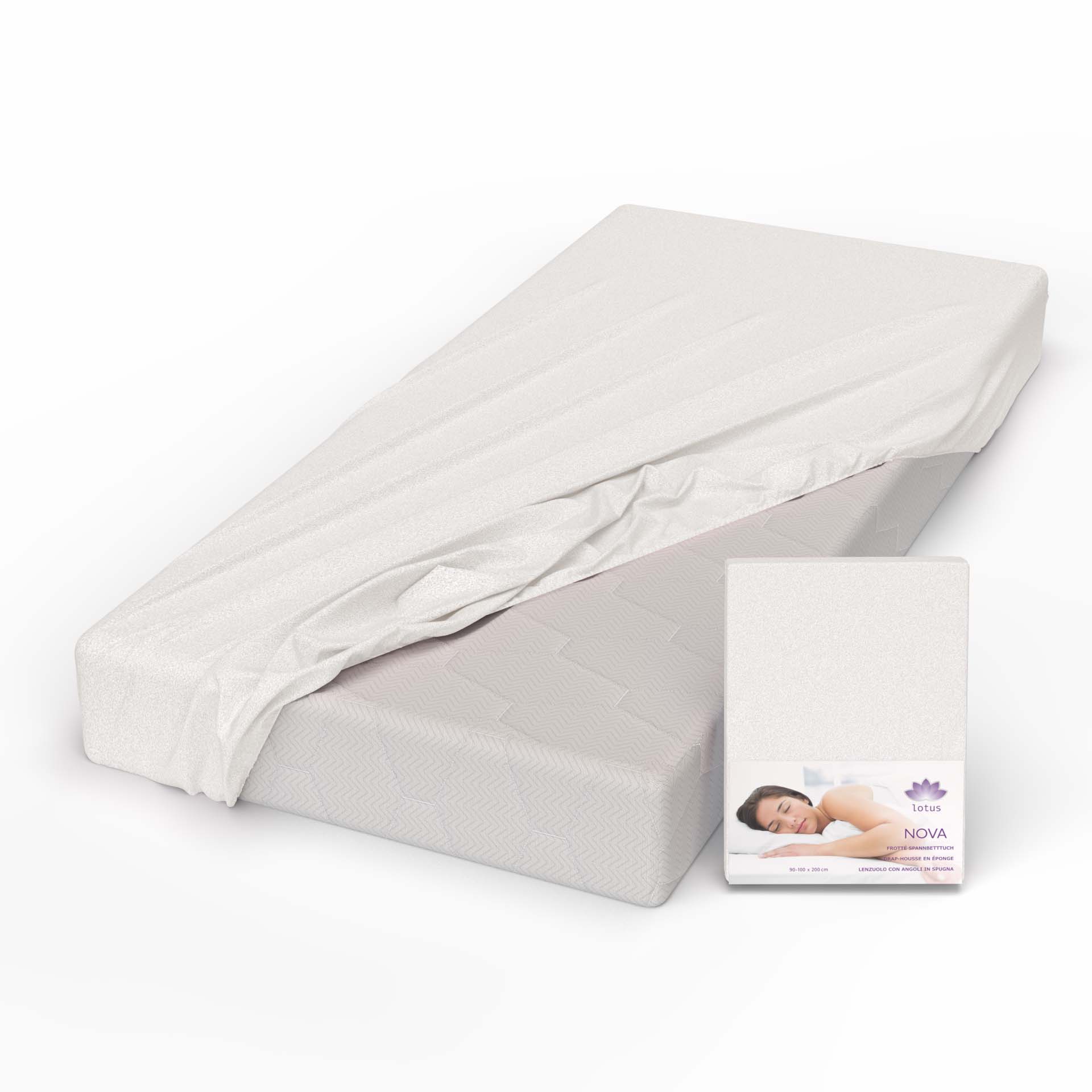 Lotus terry fitted sheet Nova