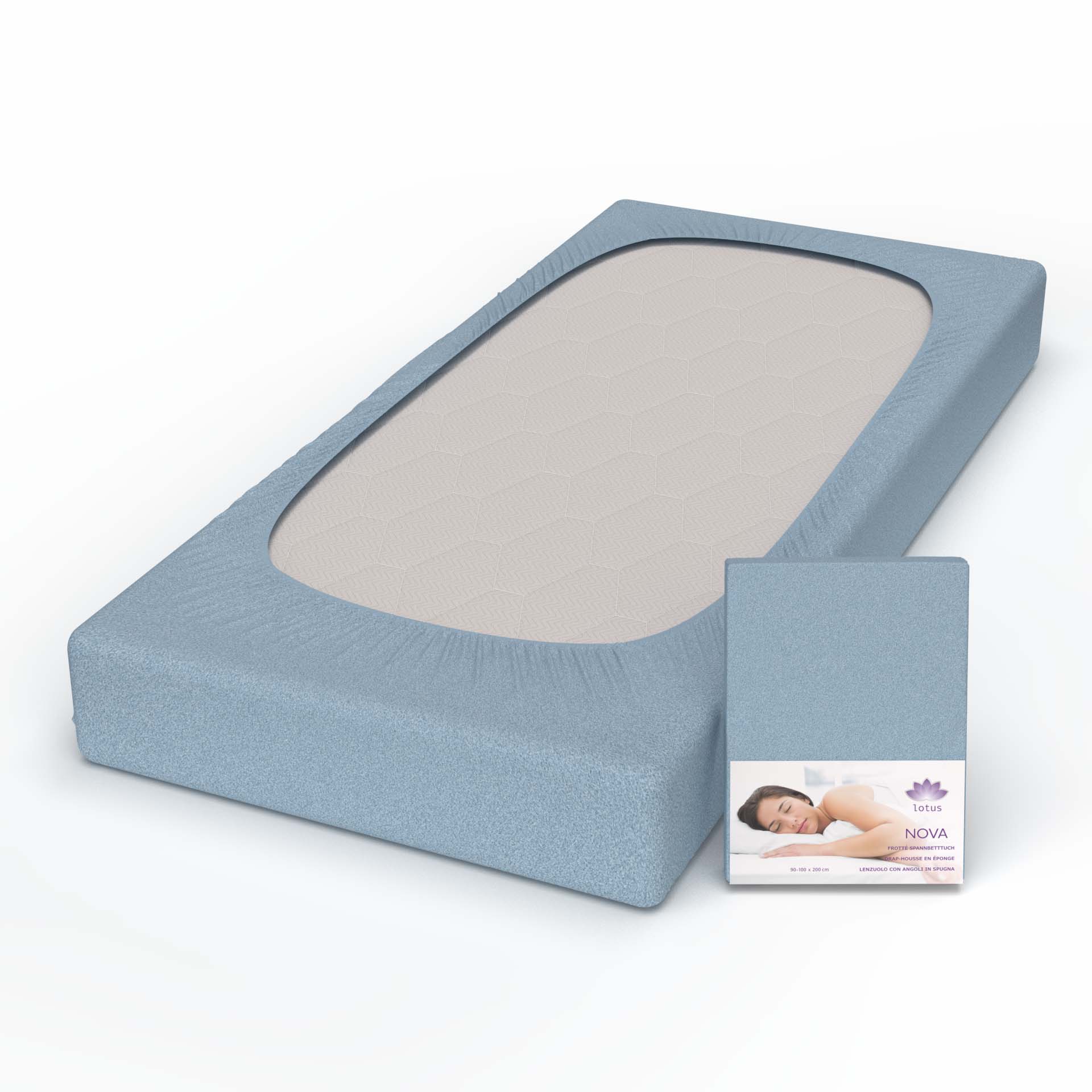 Lotus terry fitted sheet Nova