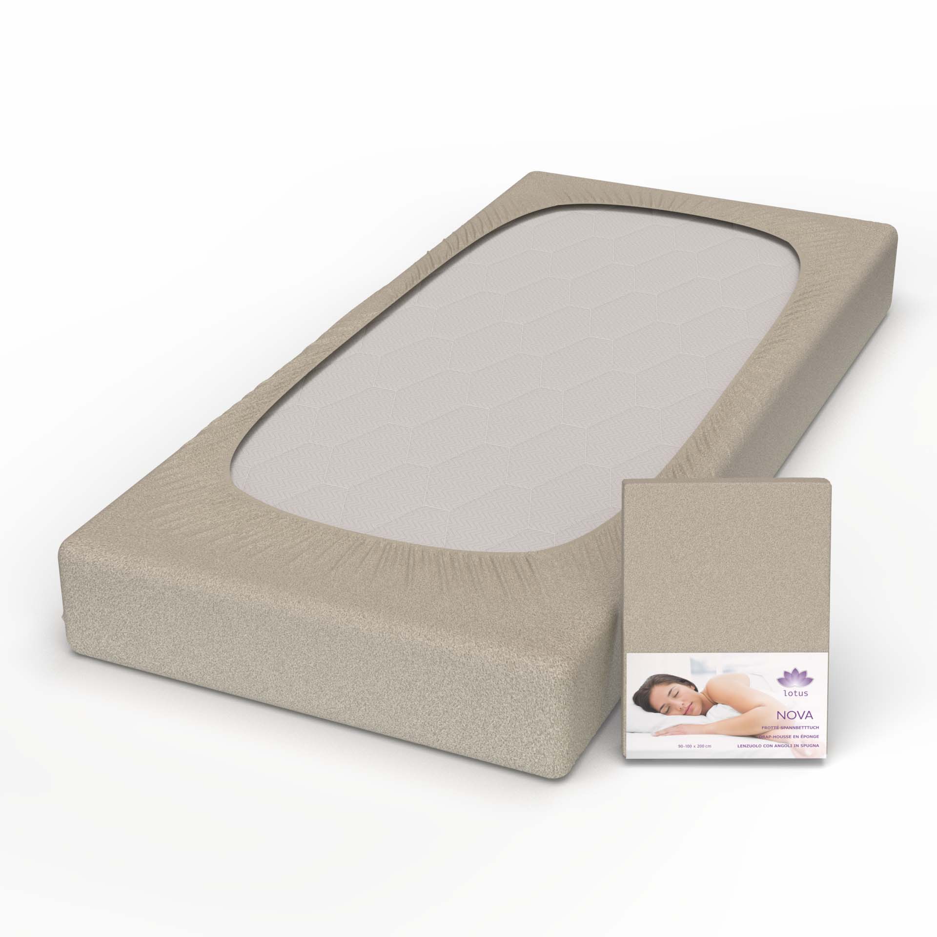 Lotus terry fitted sheet Nova