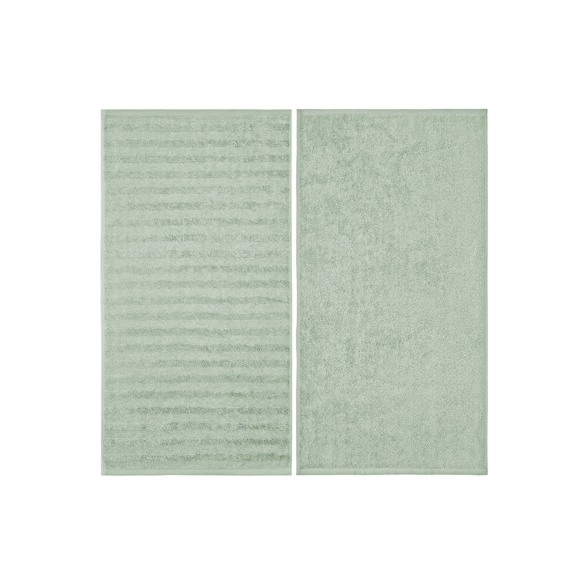 Frottéwäsche Set - 2 Handtücher 50x90cm - Ranura und uni