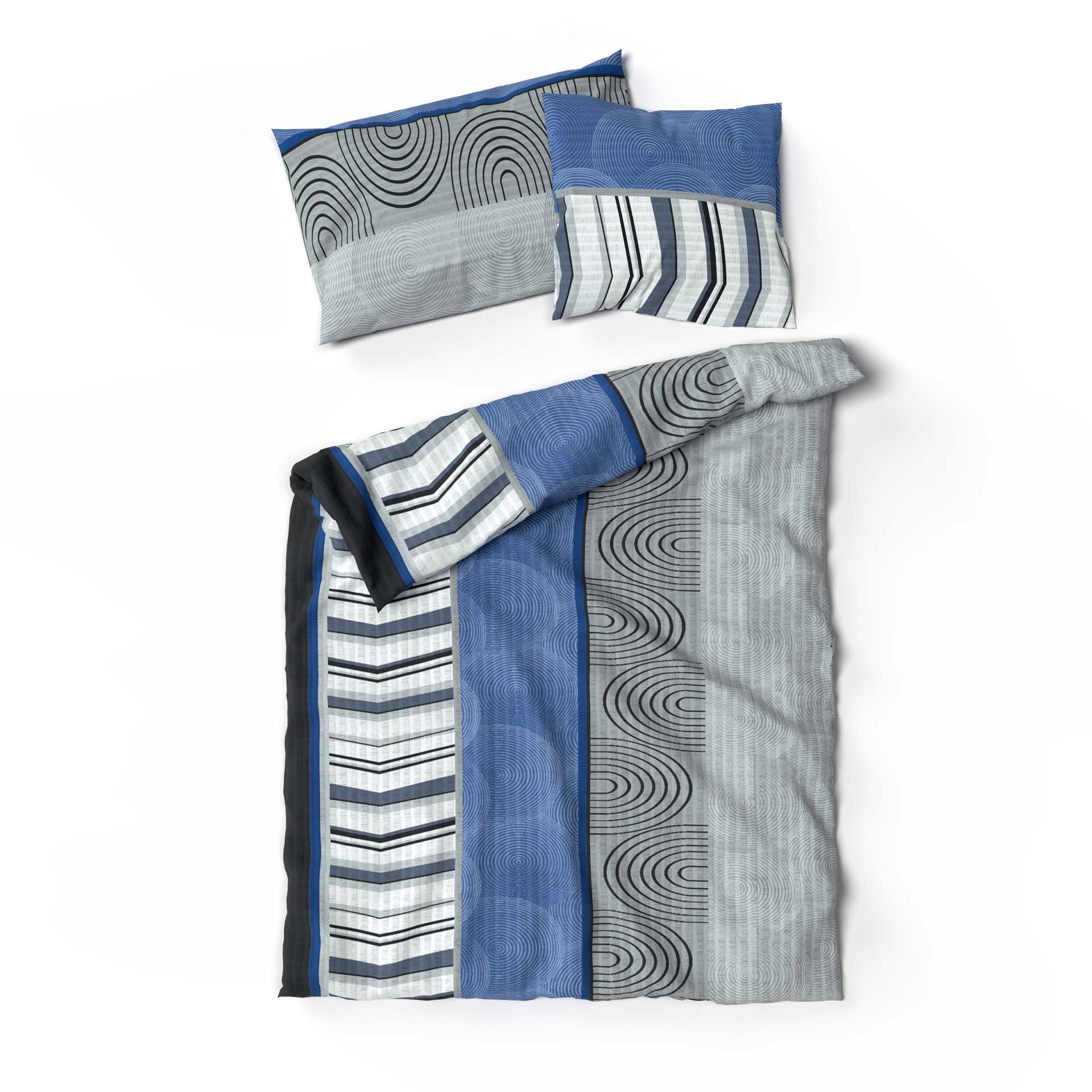 Lotus bed linen Seersucker Rainald blue Lotus bed linen Seersucker Rainald blue