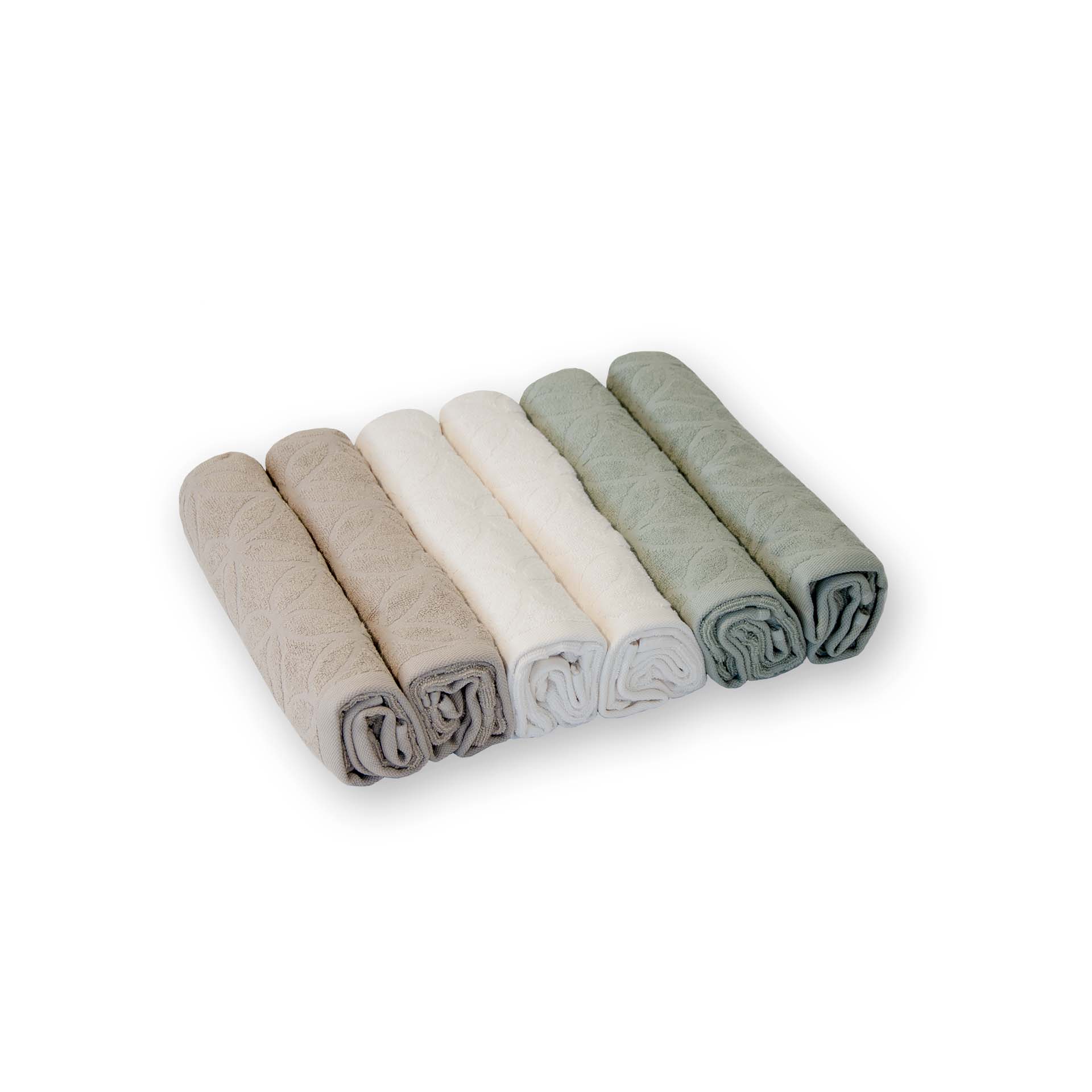 Frottéwäsche Set - 6 Handtücher 50x90cm - Vibe