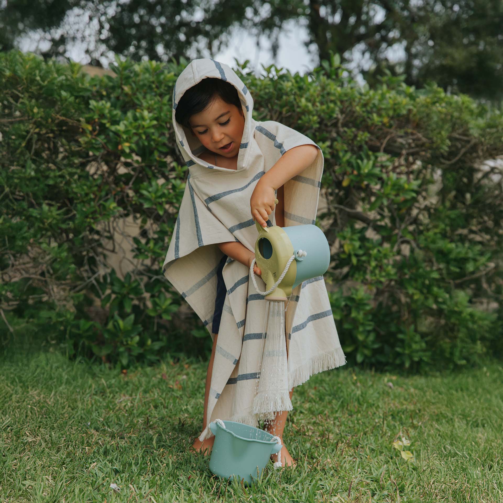 Torres Novas Barra Children's Striped Poncho