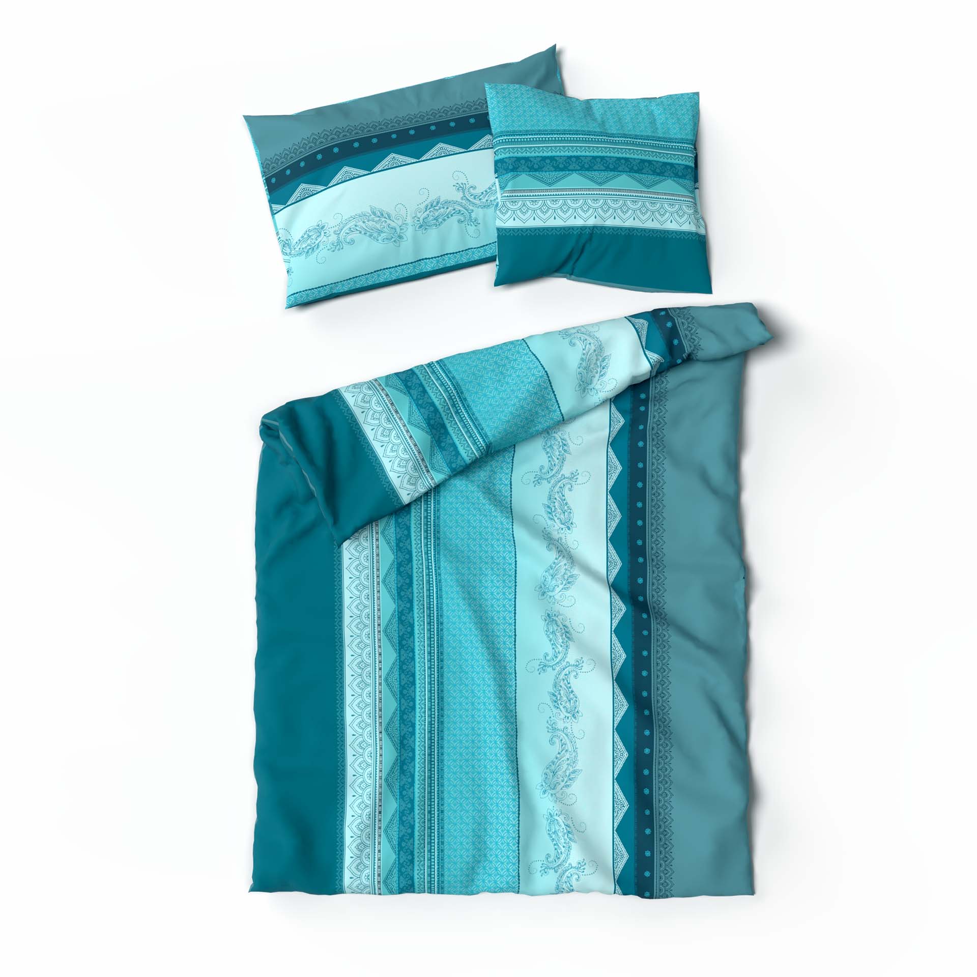 Lotus bed linen Renforcé Iwalani petrol