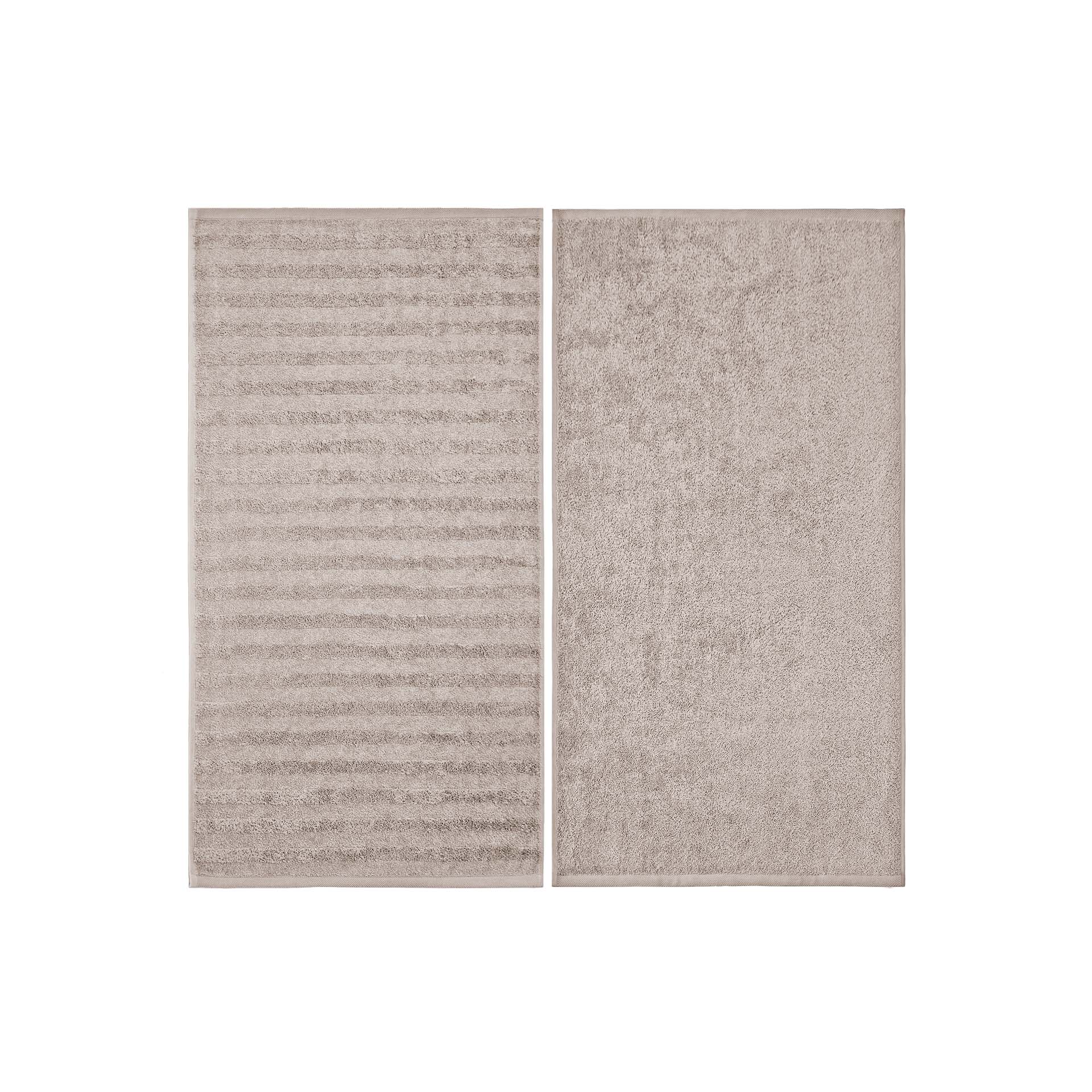 Frottéwäsche Set - 2 Handtücher 50x90cm - Ranura und uni