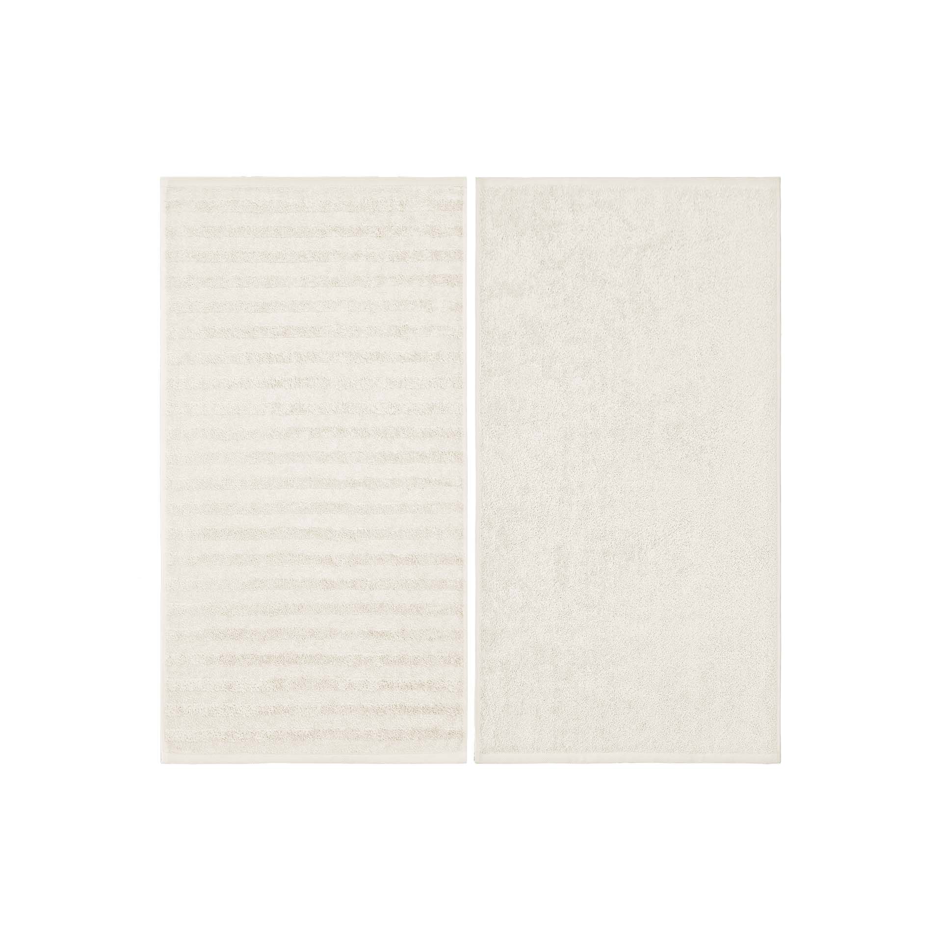 Frottéwäsche Set - 2 Handtücher 50x90cm - Ranura und uni