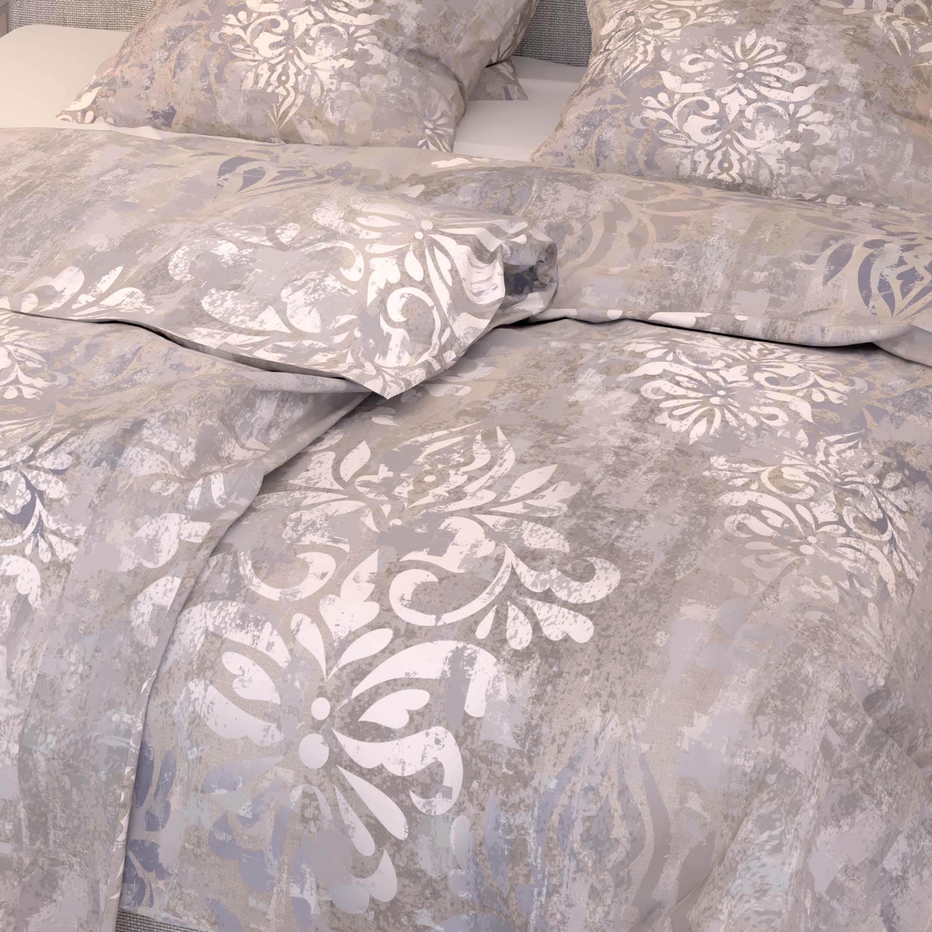 Lotus bed linen Satin Création Frammento