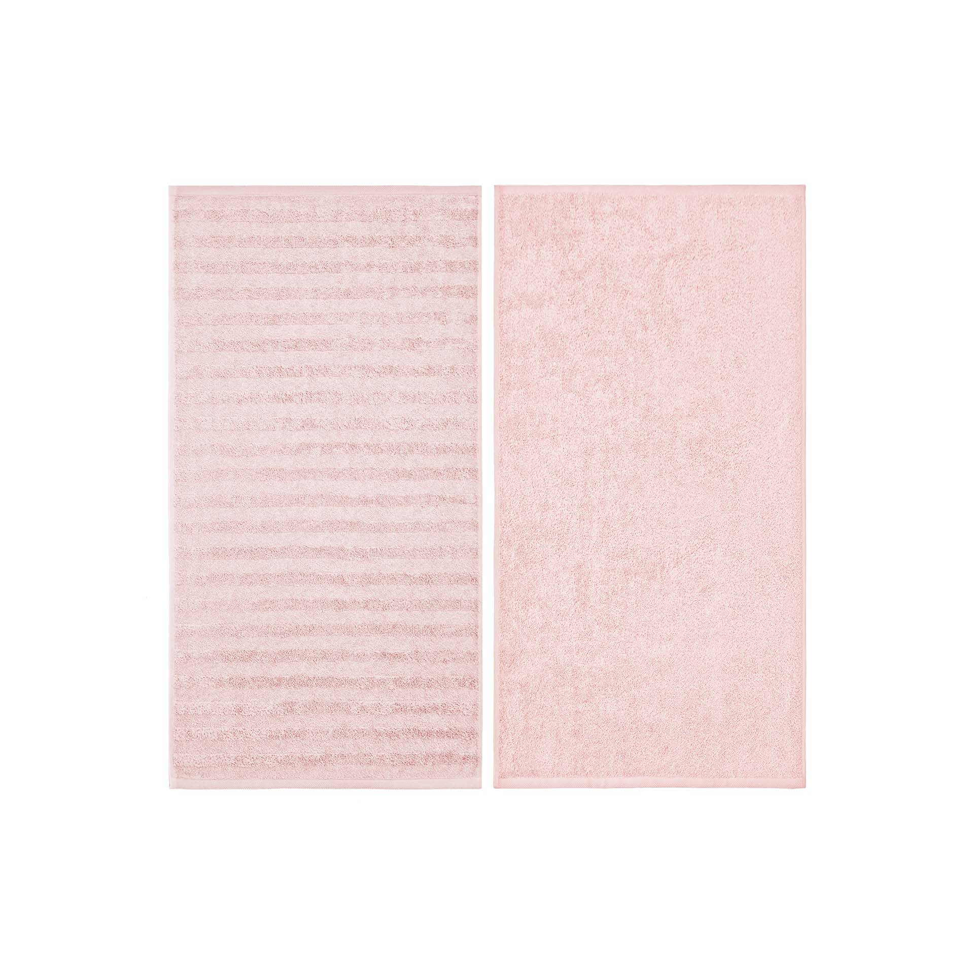 Frottéwäsche Set - 2 Handtücher 50x90cm - Ranura und uni