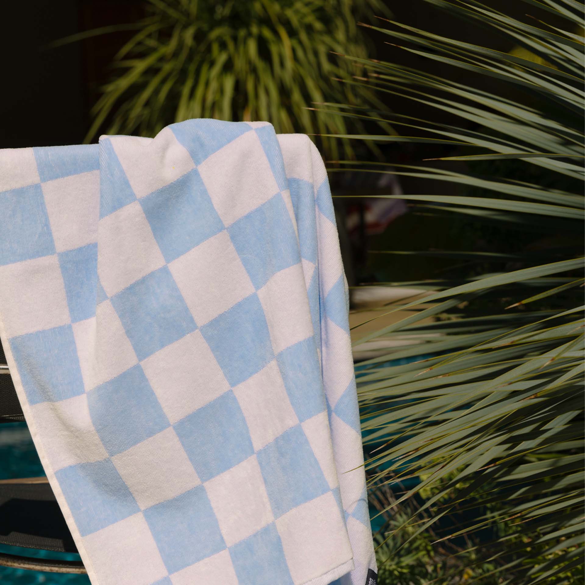 Torres Novas Gibalta Karo beach towel light blue Beach towel