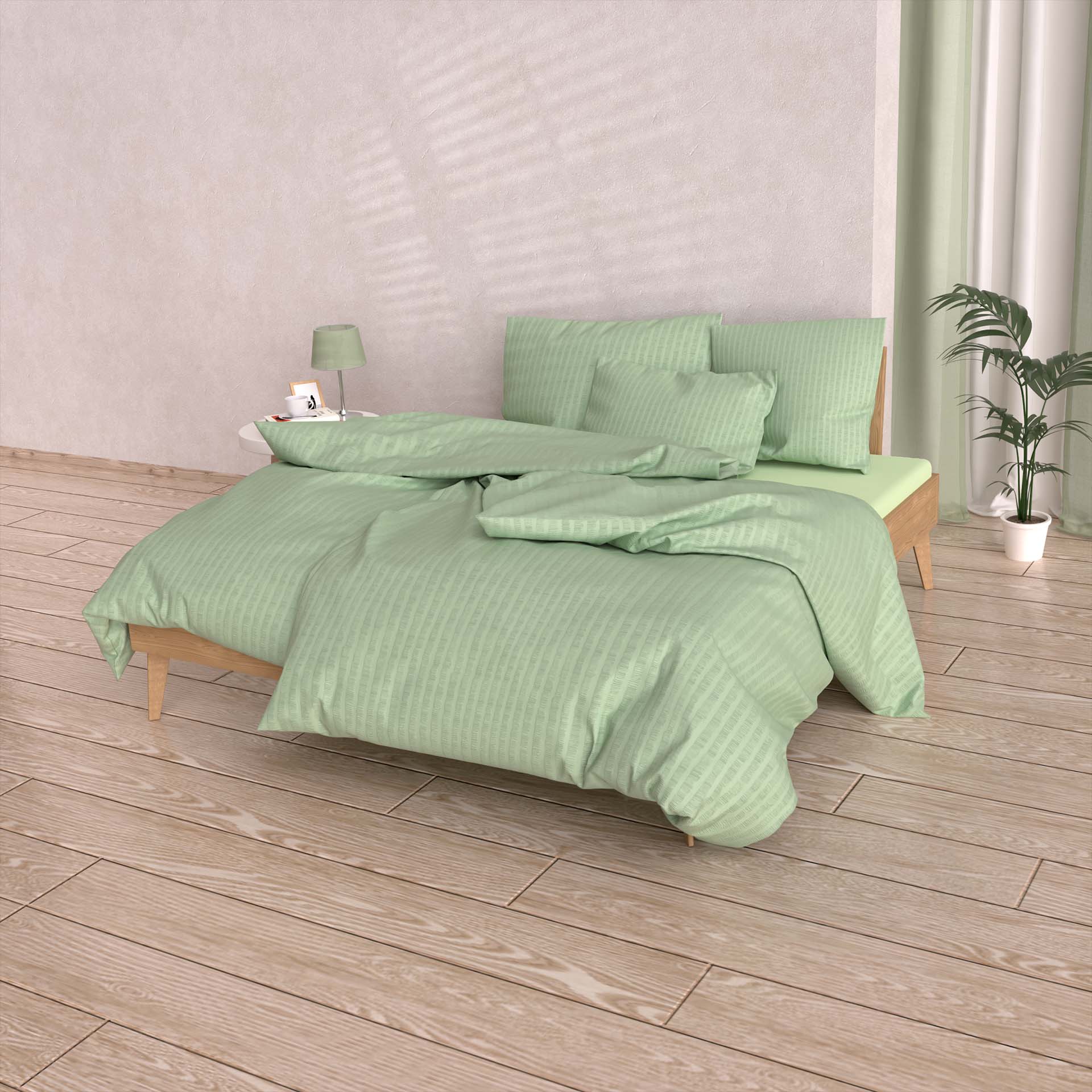 Lotus bed linen Satin Seersucker  uni Lotus bed linen Satin Seersucker  uni