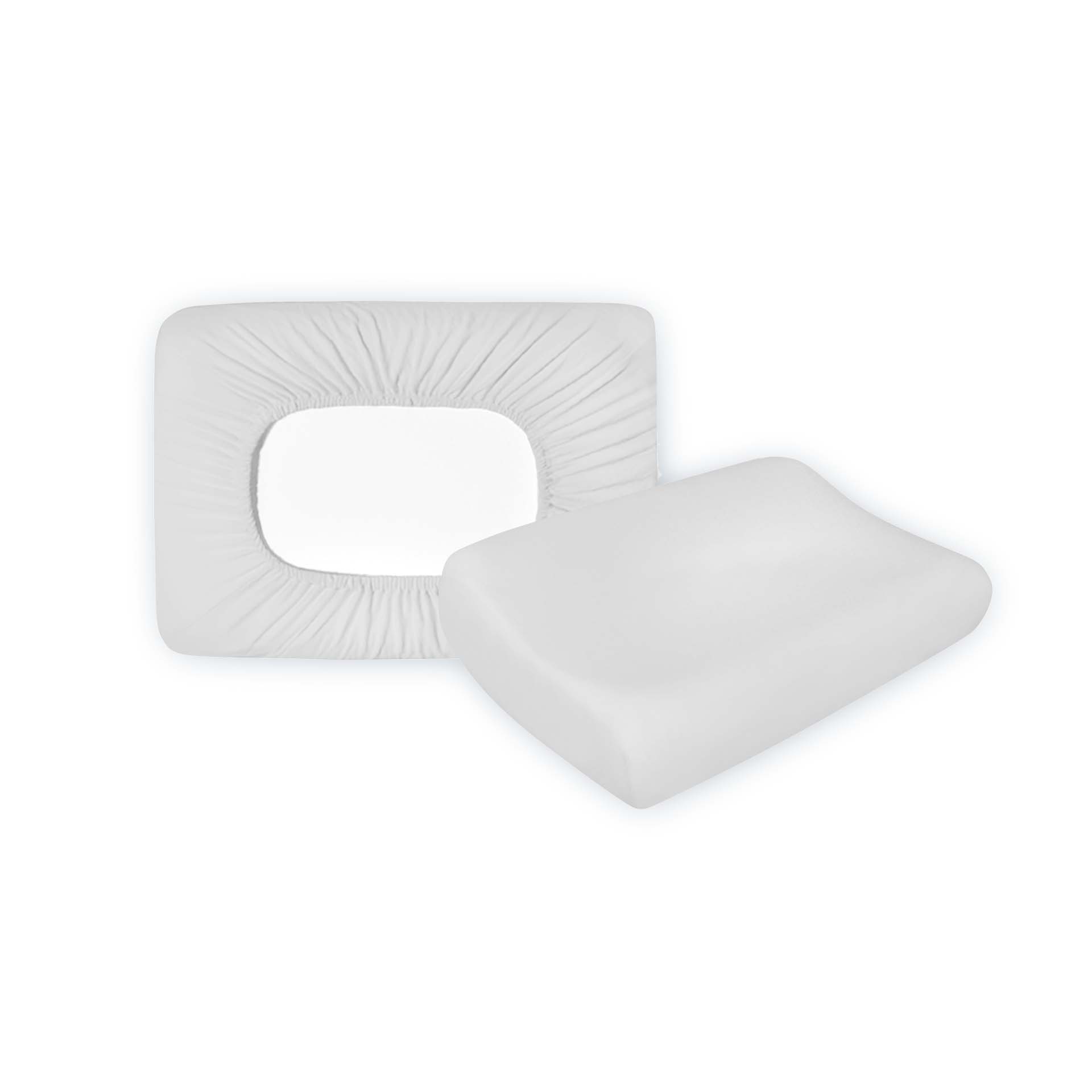 Housse en Jersey Lotus pour coussin visco,  abricot 25 50x30cm