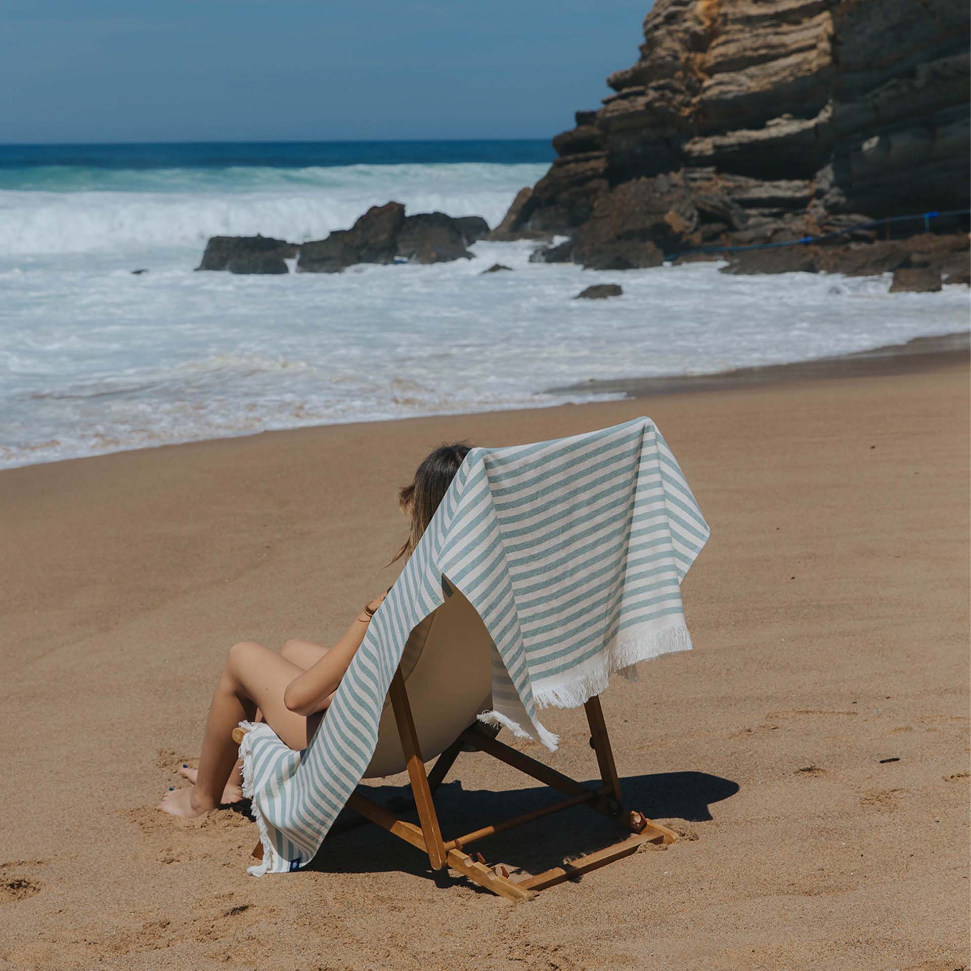 Torres Novas beach towel Barra green Torres Novas beach towel Barra green