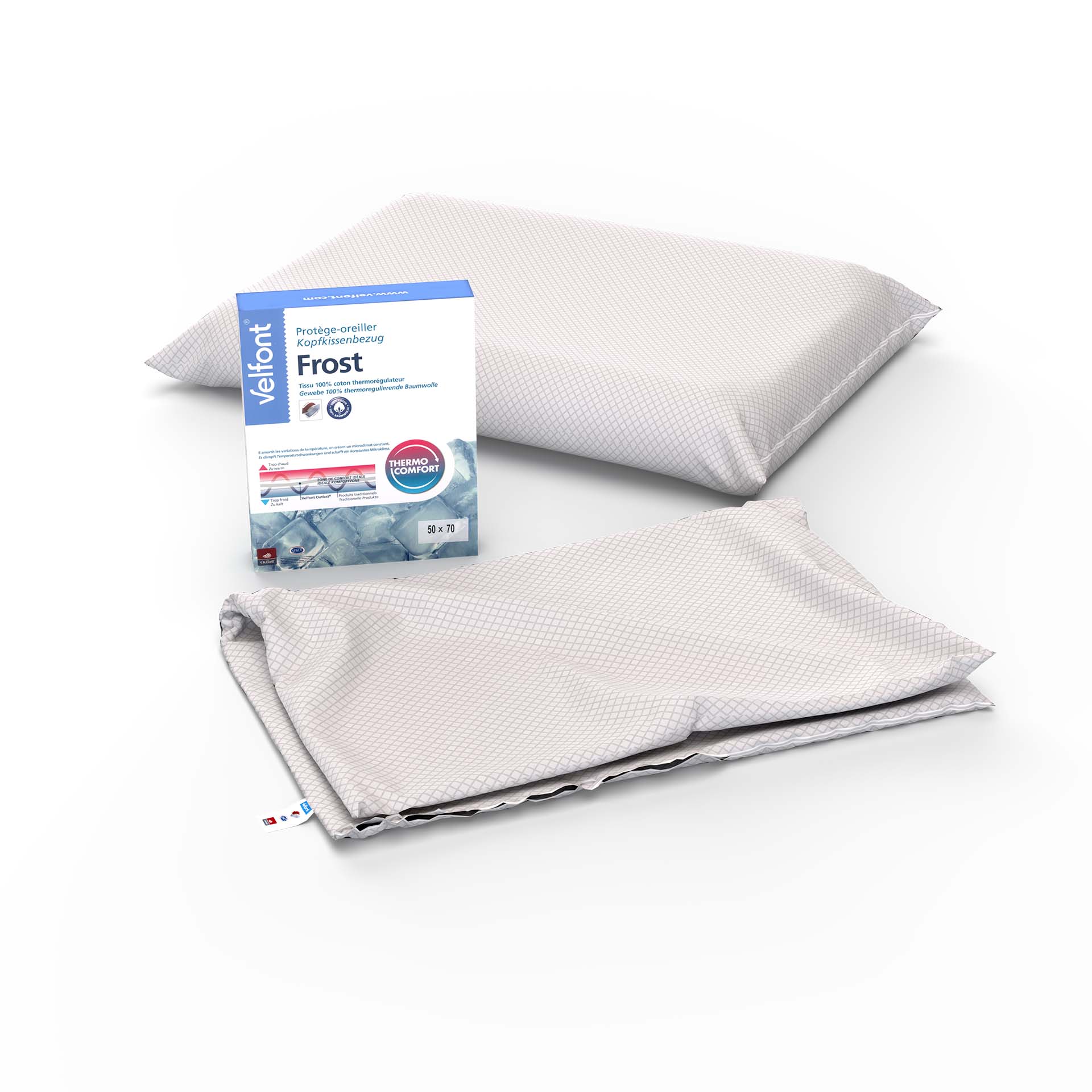 Velfont Frost Thermoregulierende Outlast Kissenhülle