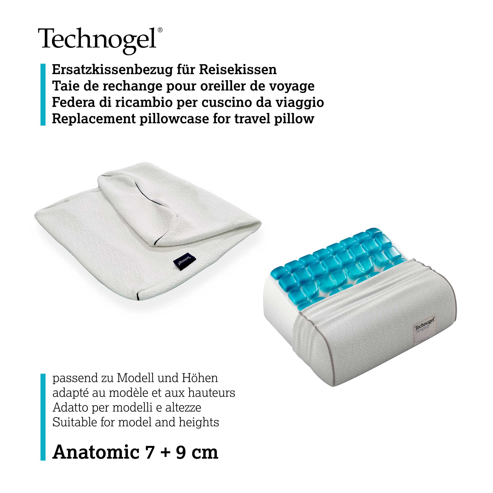 Technogel Living Reisekissen Anatomic Ersatzhülle