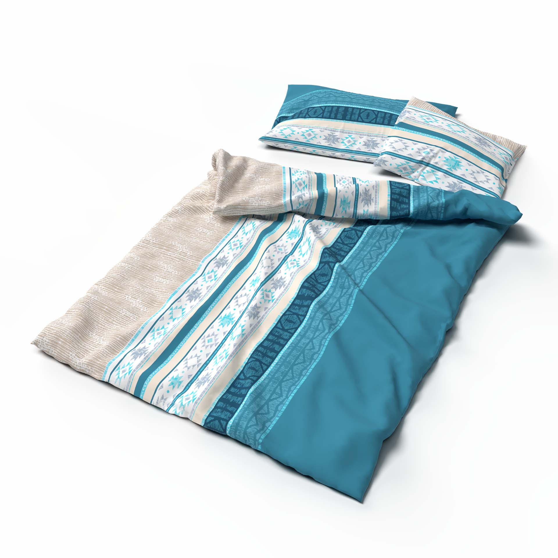 Lotus bed linen Bamboo Kenai turquoise
