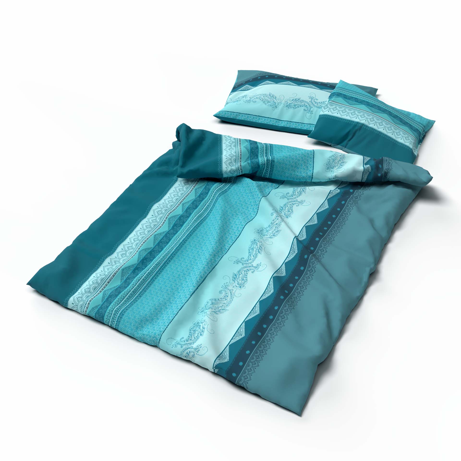 Lotus bed linen Renforcé Iwalani petrol