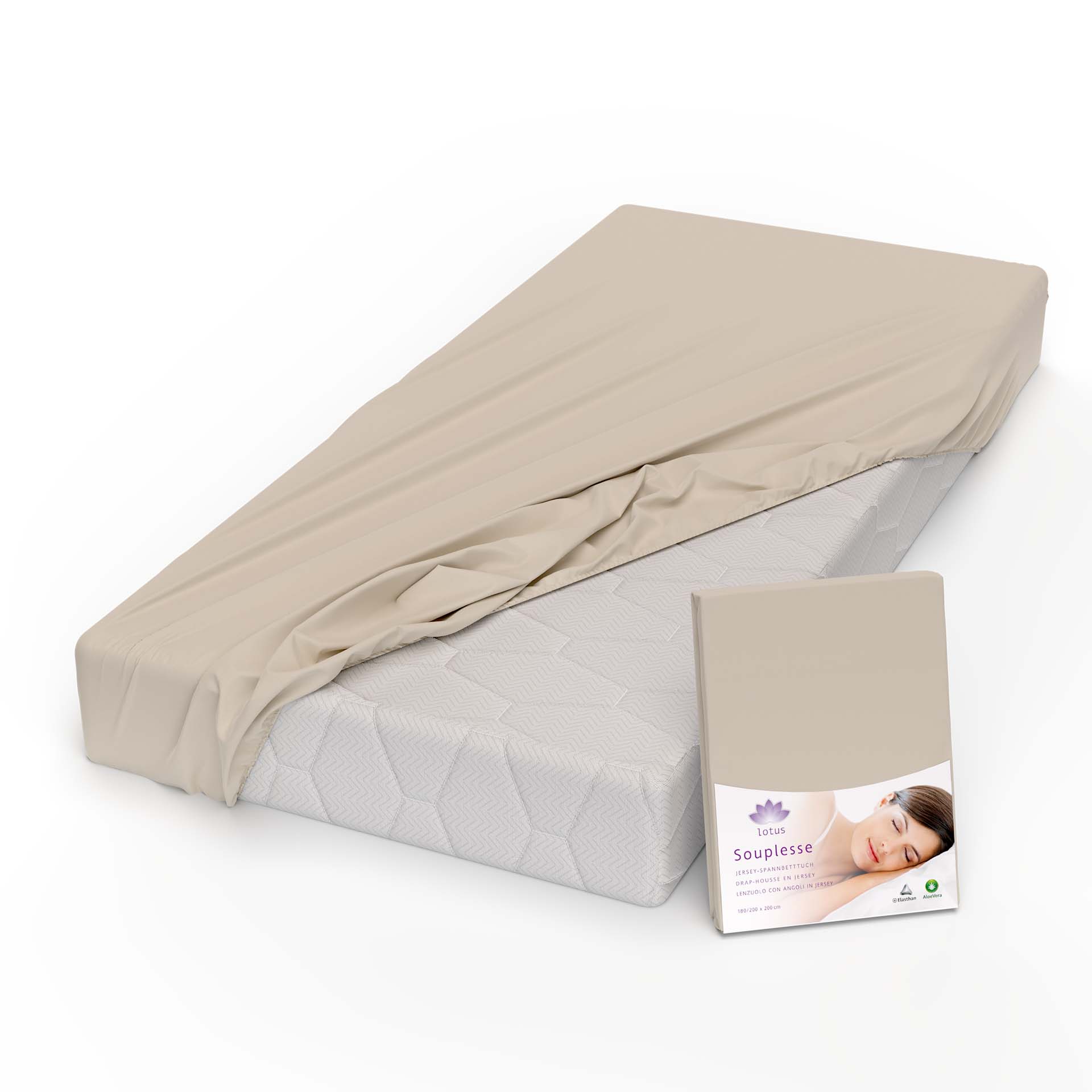 Lotus Jersey Fitted Sheet Souplesse