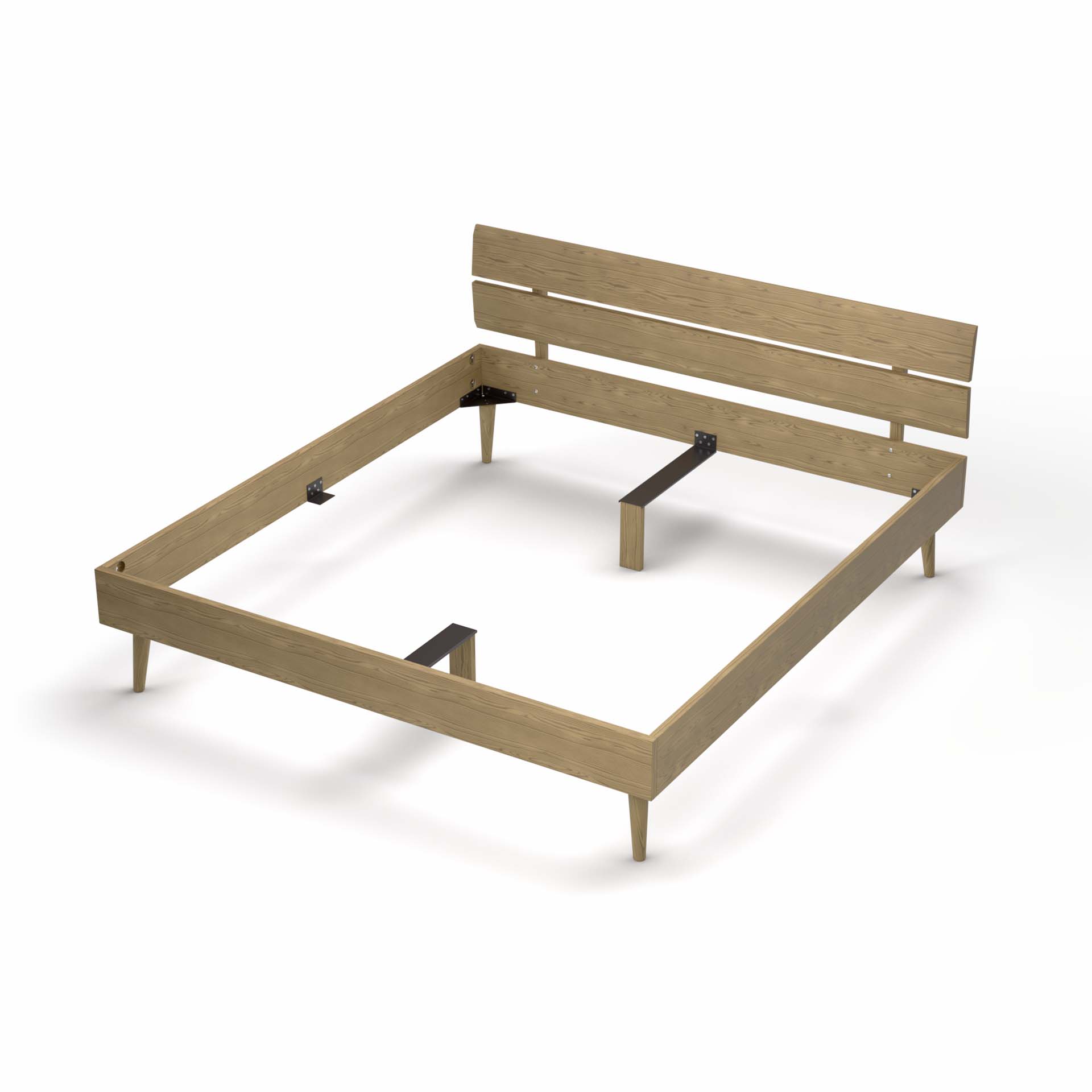 Lit Madeera Faro chêne sauvage huilé