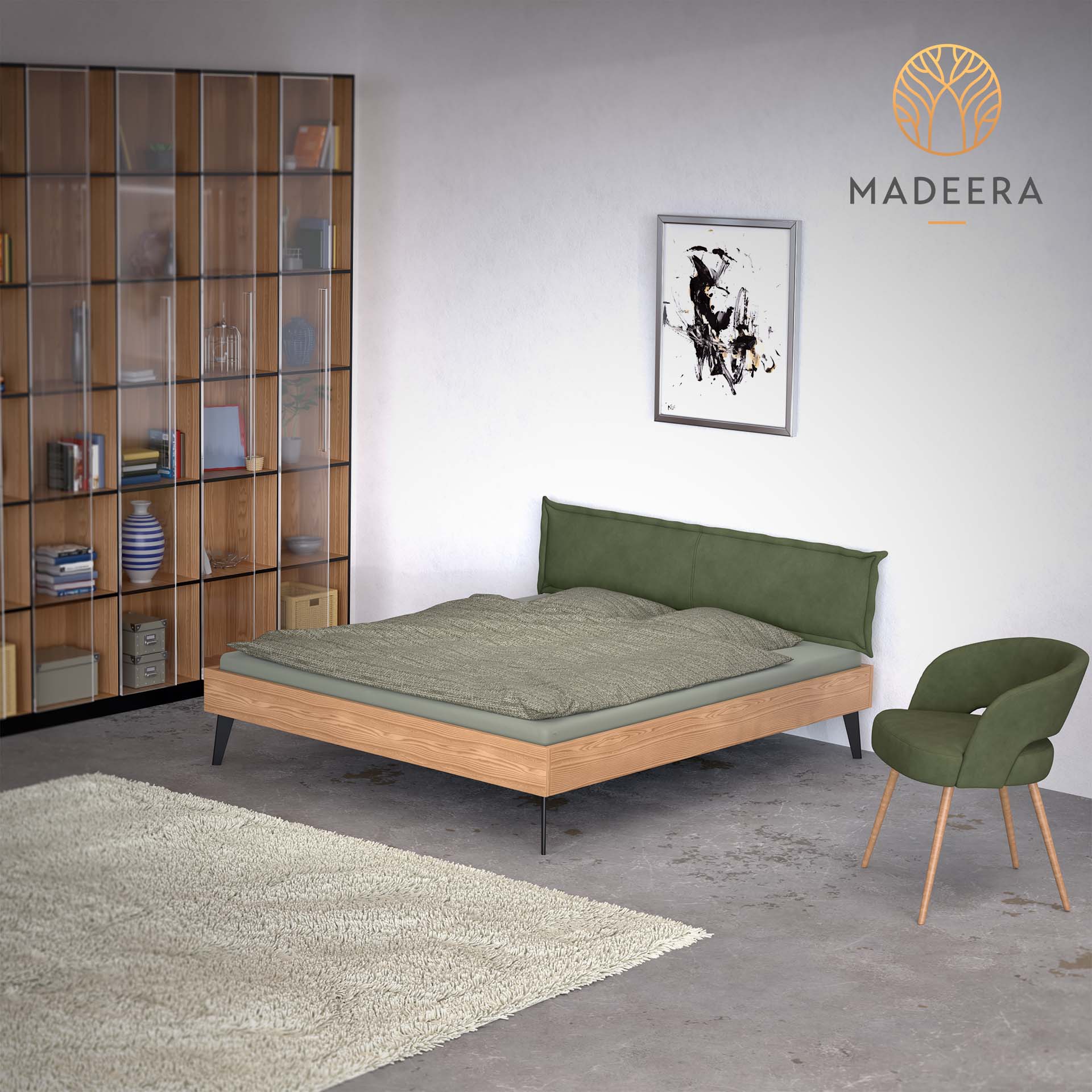 Madeera Lit en bois massif Ledra