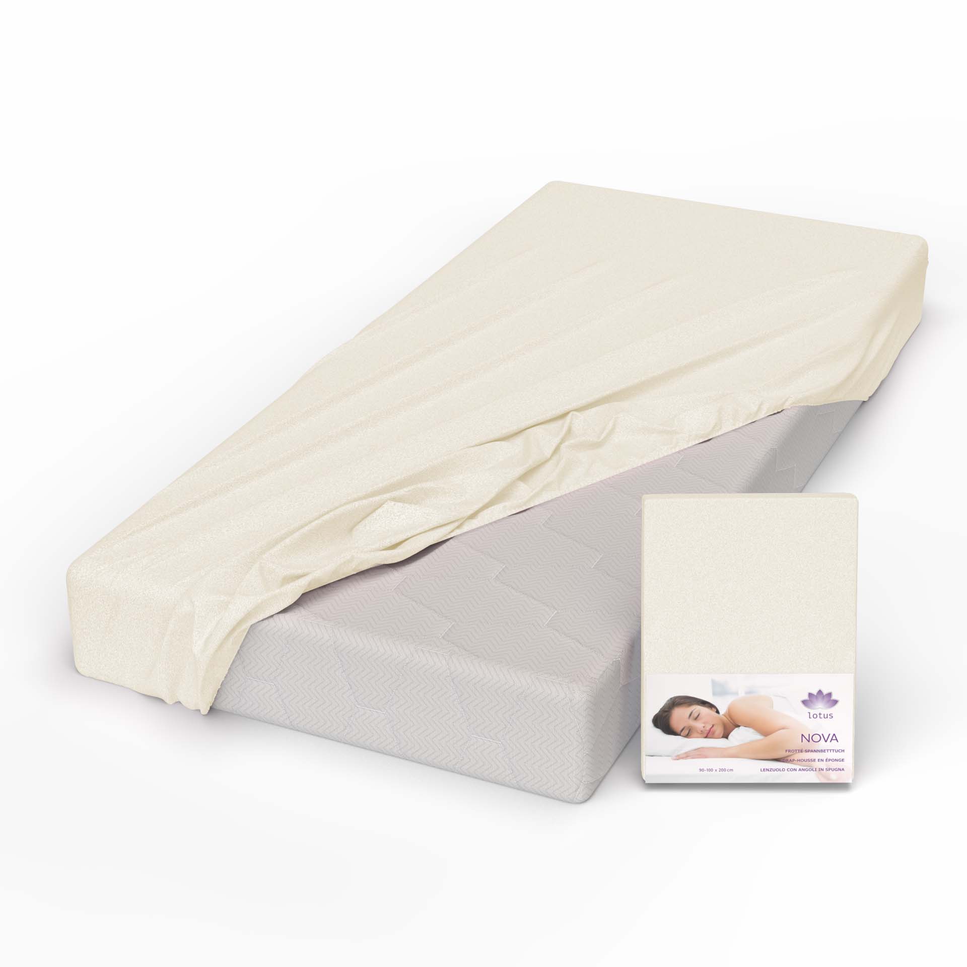 Lotus terry fitted sheet Nova