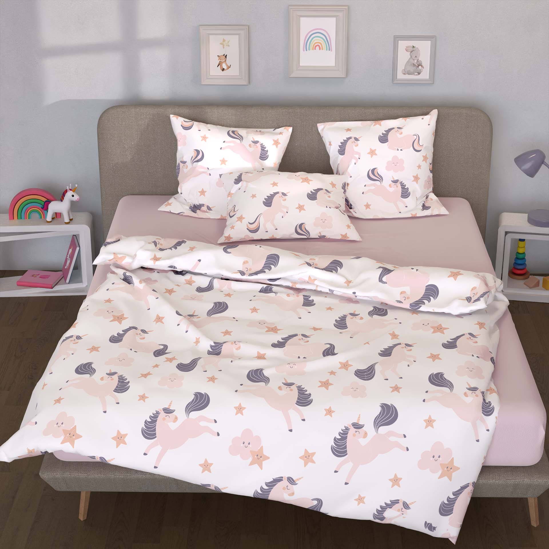 Lotus linge de lit enfants licorne