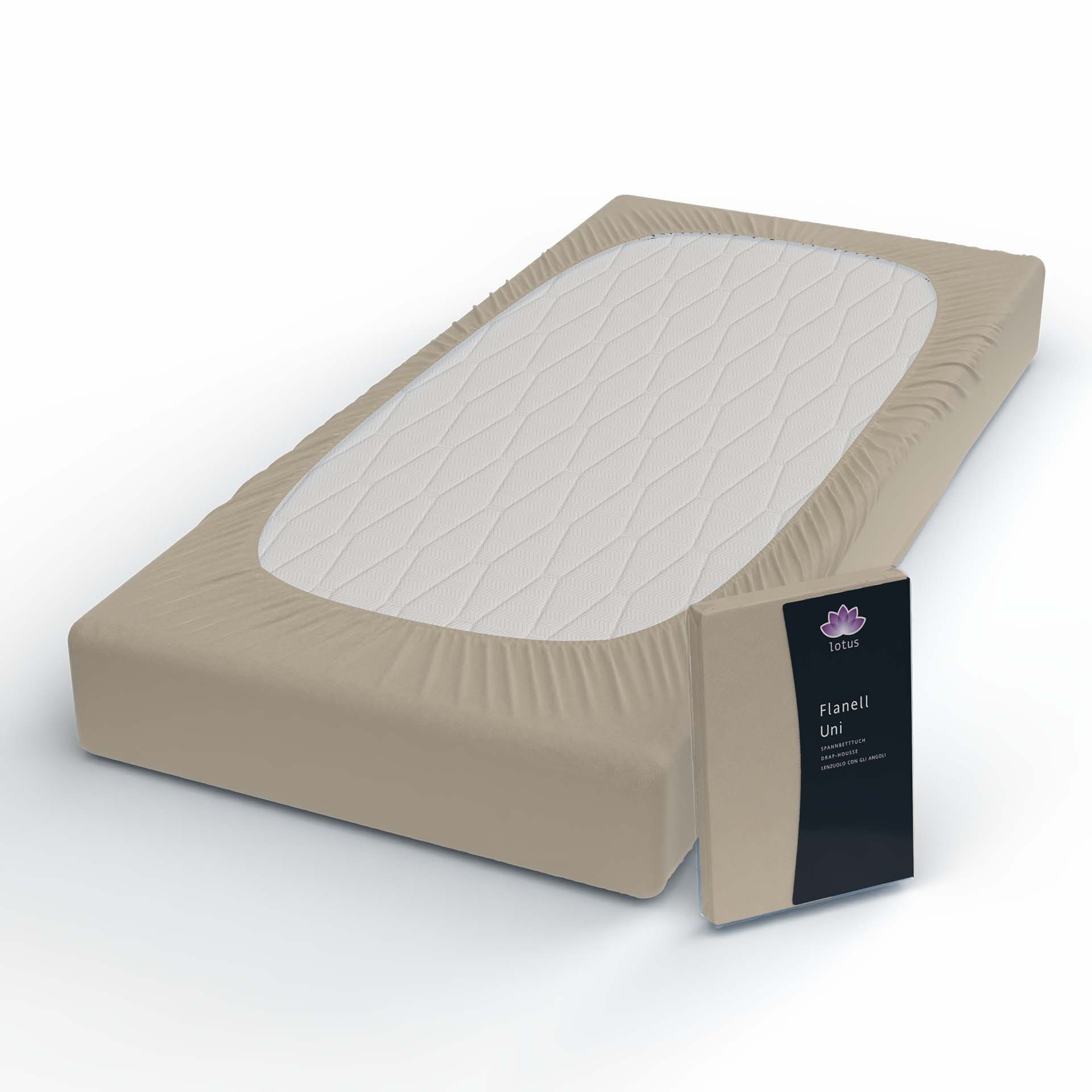 Lotus Flanell Spannbetttuch Lotus Flanell Spannbetttuch