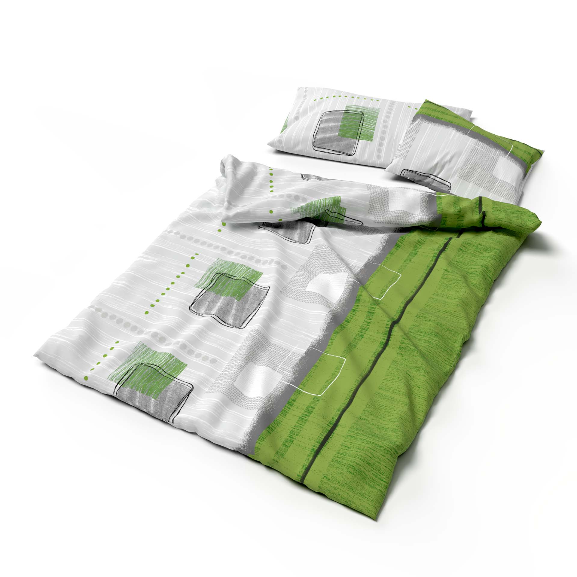 Lotus linge de lit bambou Talinas vert