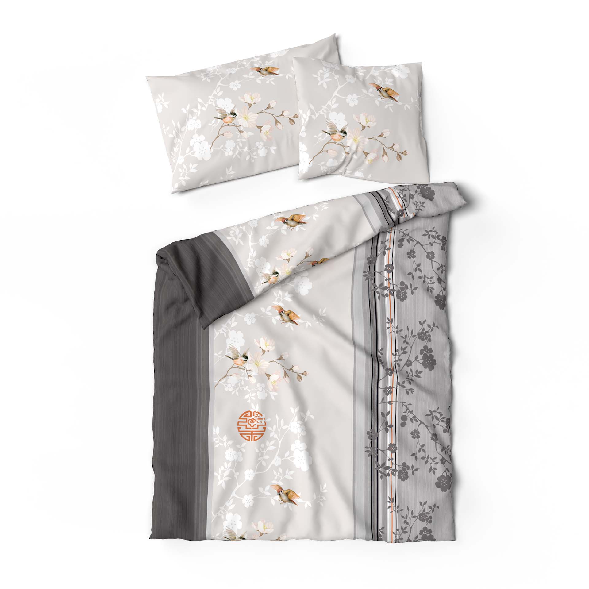 Lotus bed linen Satin Kichiro